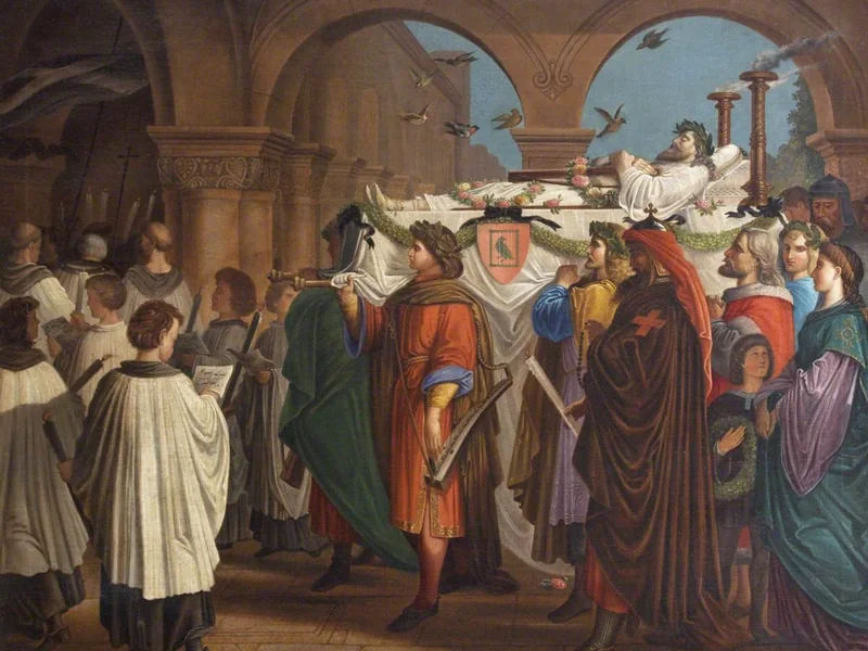 1815-Friedrich Arnold - I funerali di Walter von Vogelweide